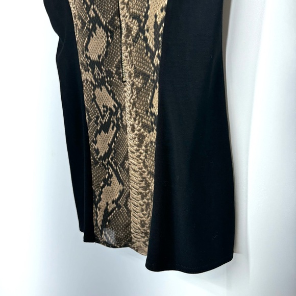 Vince Camuto Python Print Sleeveless Twist Front Fitted Career Dressy Blouse - Picture 11 of 16